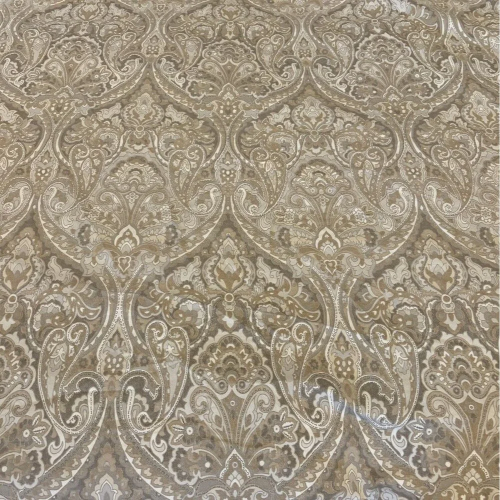 Pottery Barn F/Q MACKENNA TAUPE NEUTRAL Tan Beige Paisley Duvet Cover Full Queen